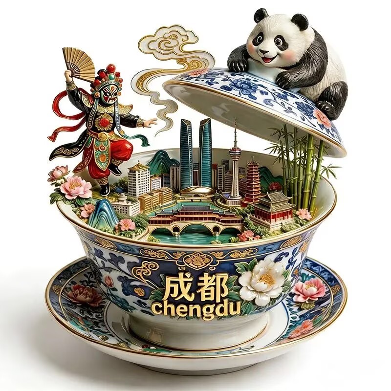 Car Accessories Bali - Sichuan Opera Face Changing Panda ,