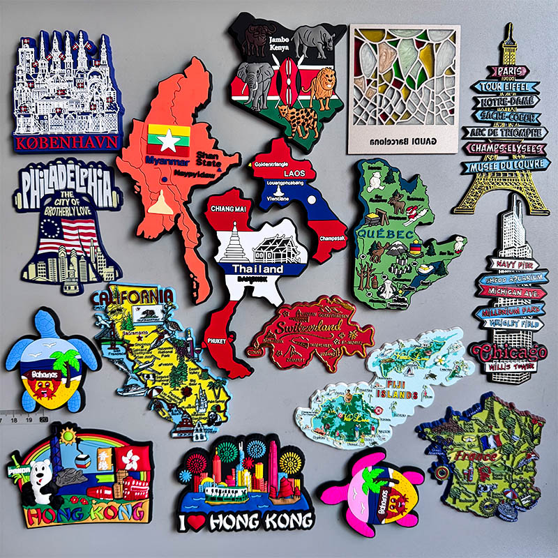 Car Accessories Bali - PVC Fridge Magnet Myanmar Thailand Laos