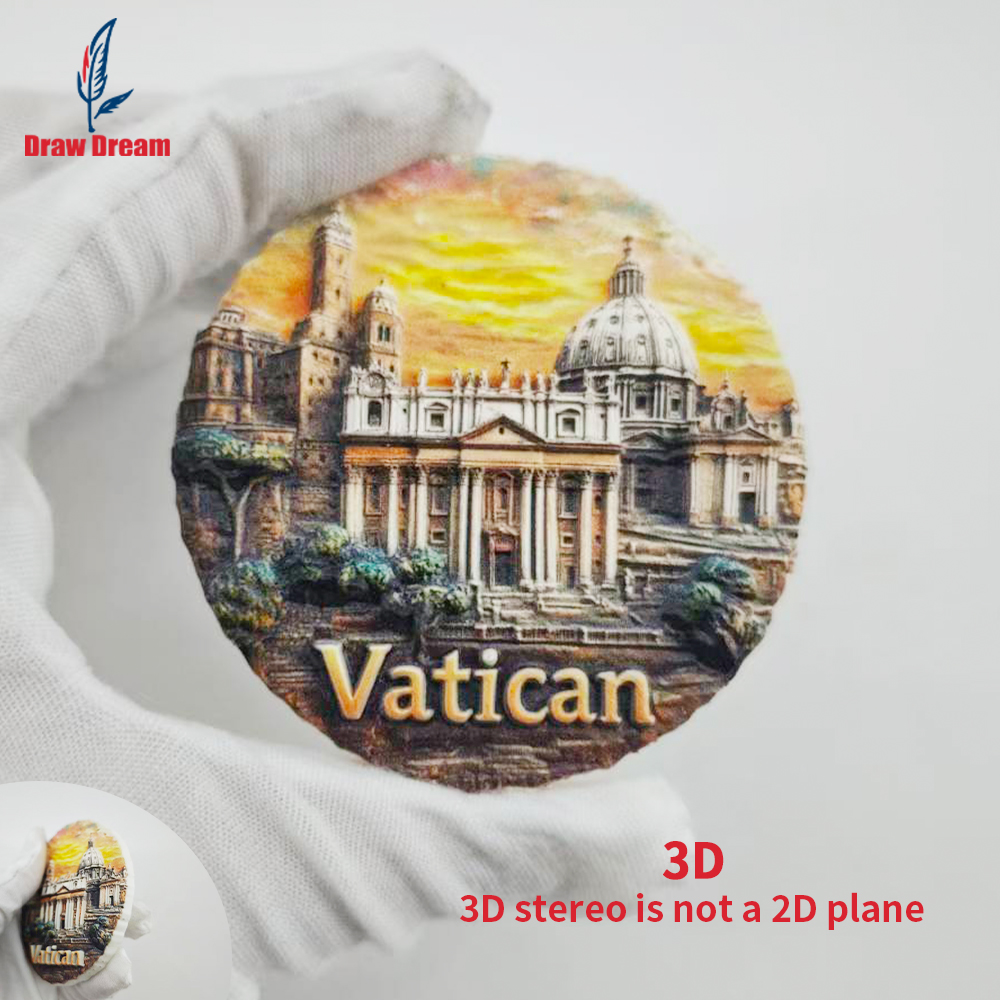 Car Accessories Bali - 1Pc Vatican Creative 3D Embossed Refrigerator