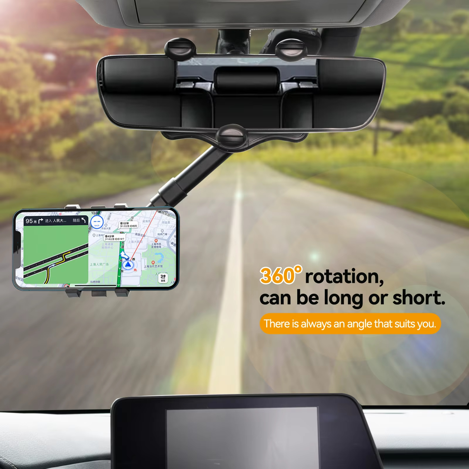 Adjustable Car Rearview Mirror – Car Accessories Phone Holder recenzja i cena