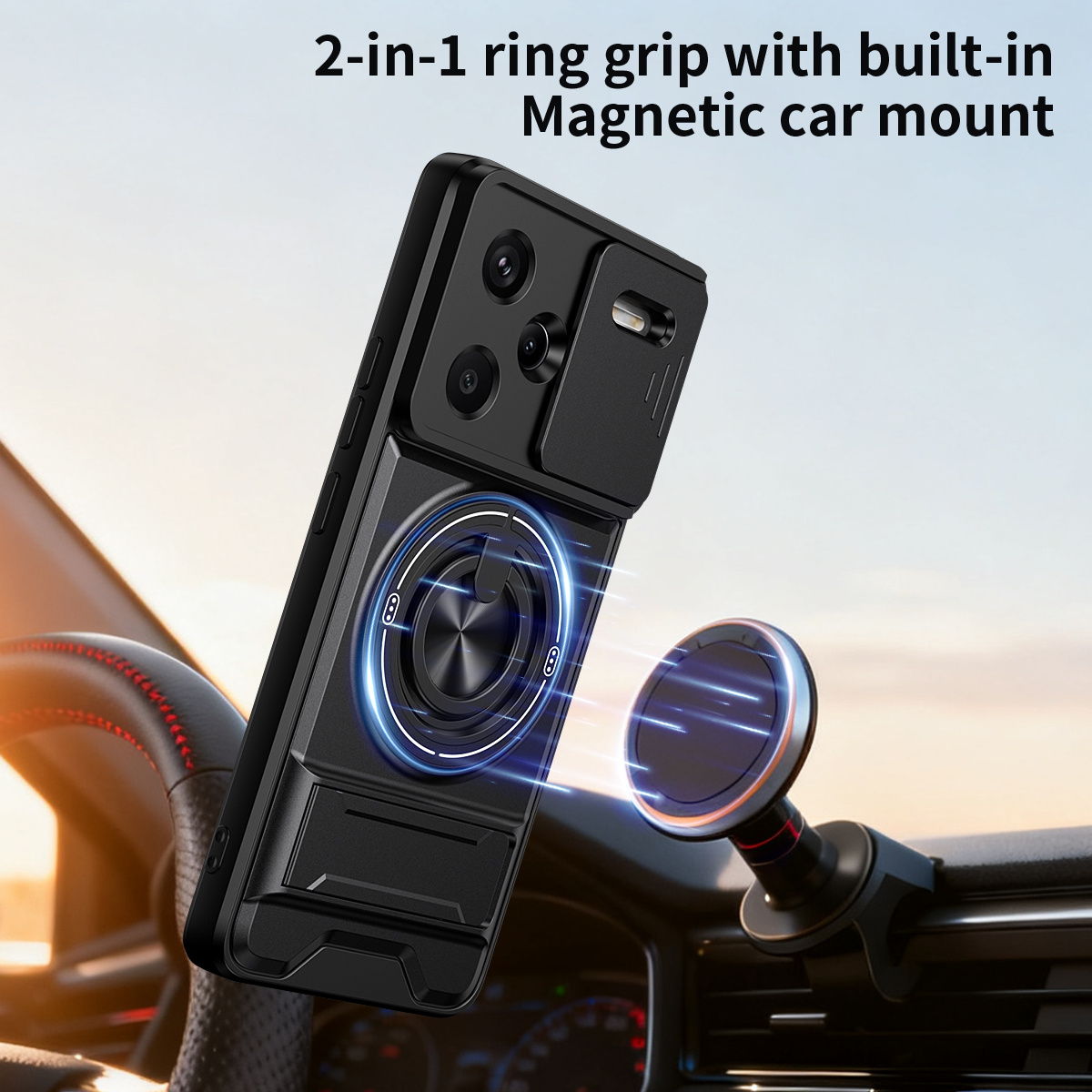 Lens Slide Camera Phone Case f – Car Accessories Phone Holder recenzja i cena