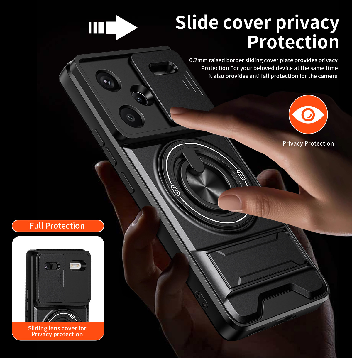 Lens Slide Camera Phone Case f – Car Accessories Phone Holder recenzja i cena